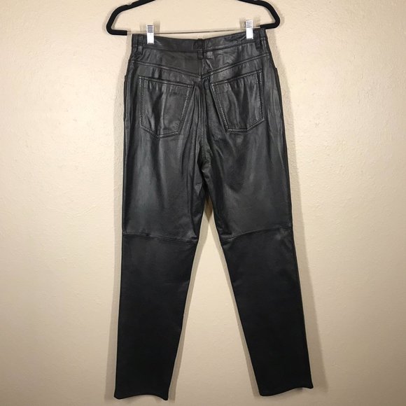 Vintage Jones New York Sport Black 100% Genuine Leather Pants - Picture 9 of 13